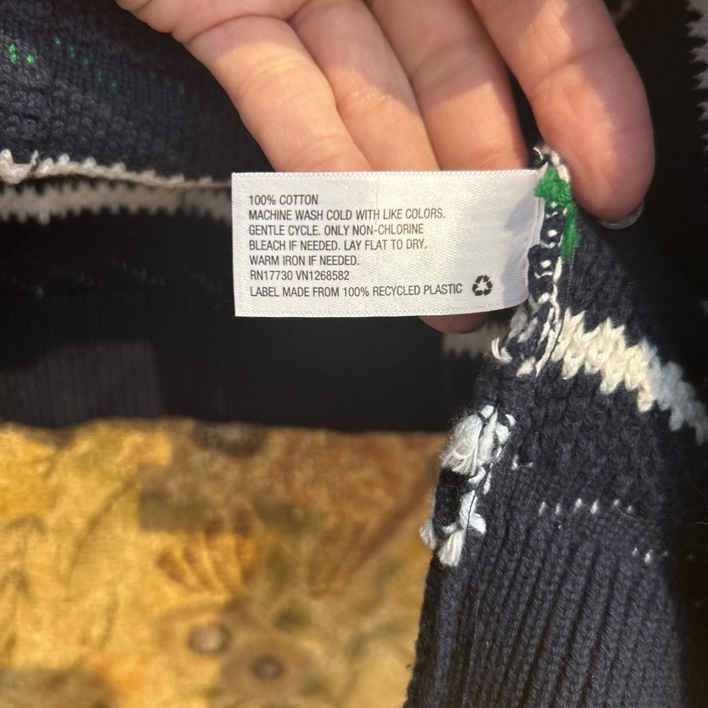 La Ligne/ Target Calab Size 1X Navy Striped Sweater - Picture 7 of 8
